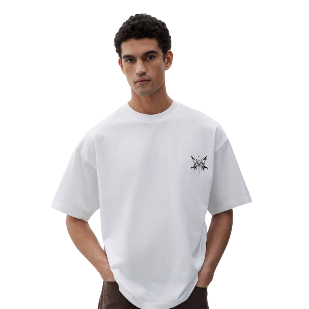Shadow Seraph Blade Black,grey,white & Cream mens oversized-gothic-back-print-tshirt-Rivaraluxe