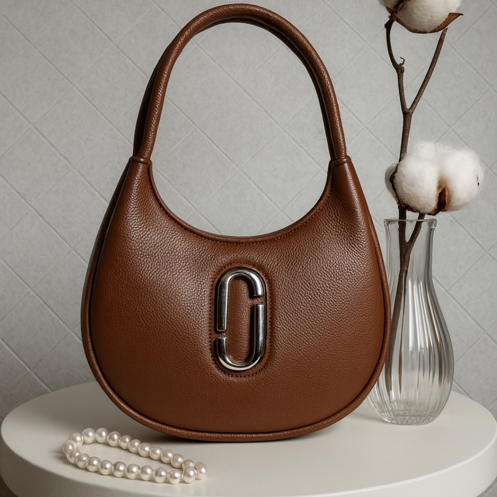 Oval Shape Shoulder Bag for Women - Premium PU Leather Stylish Handbag