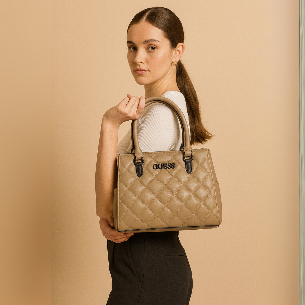 Aurora Luxe Bag Quilted Tote HandBag for Women-Elegant PU Leather Handbag