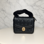 Noir Quilted Mini Handbag For Women