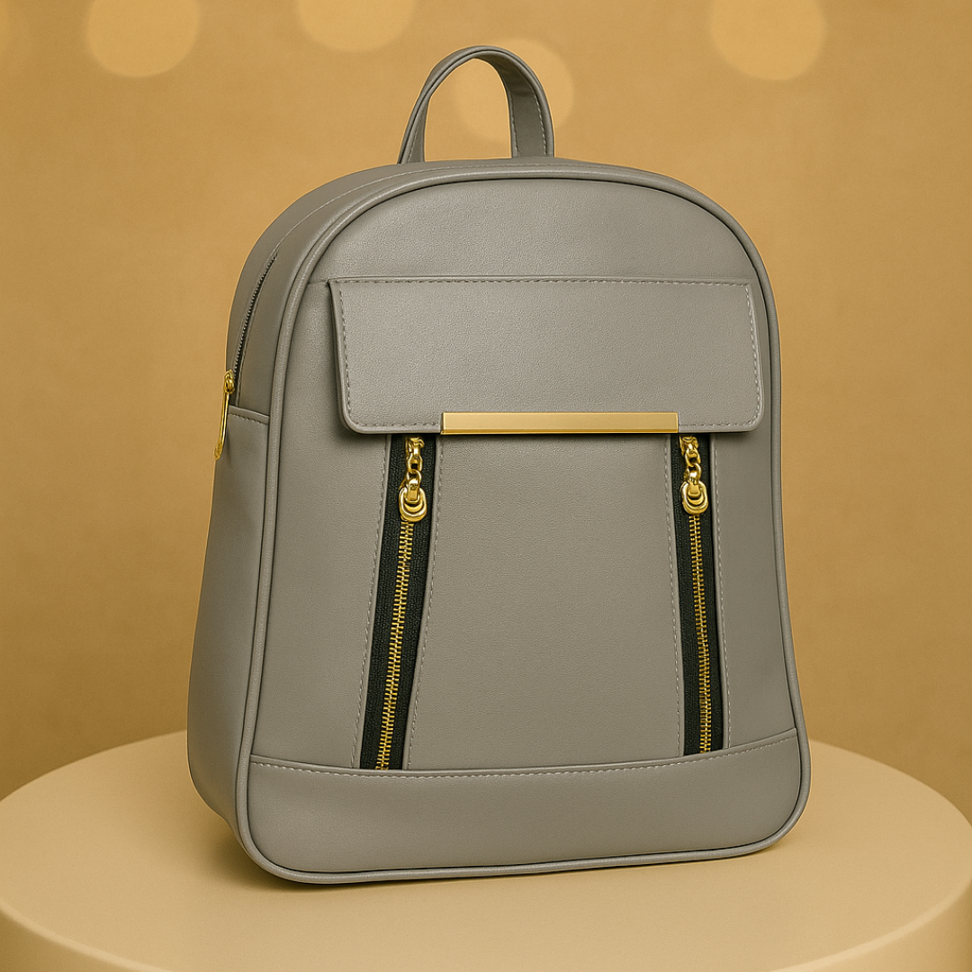 Caramel Finishing Veagn Leather Backpack For Women– Stylish & Functional Everyday Bagc