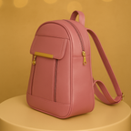 Caramel Finishing Veagn Leather Backpack For Women– Stylish & Functional Everyday Bagc