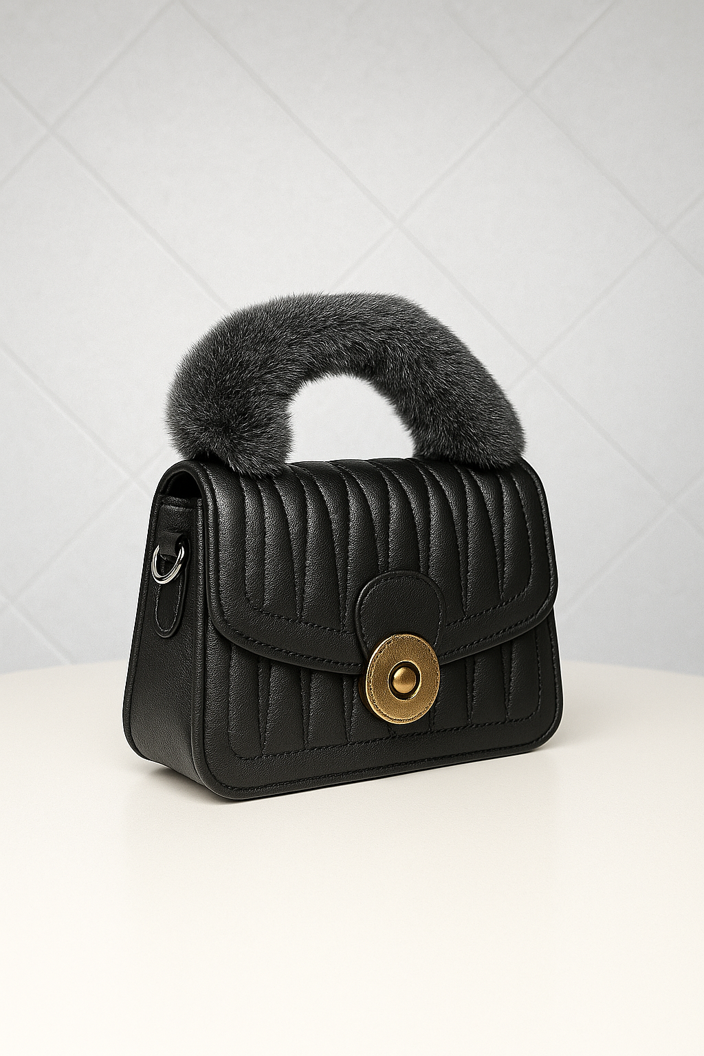 Ivory Elegance Quilted Handbag