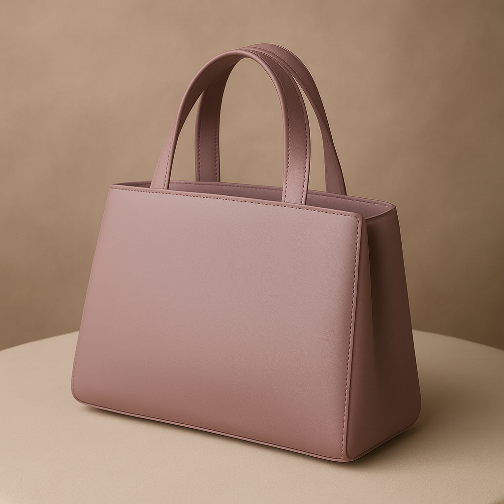 Elegant Brown Leather Handbag with Silver GG Logo | Luxury Women's Tote