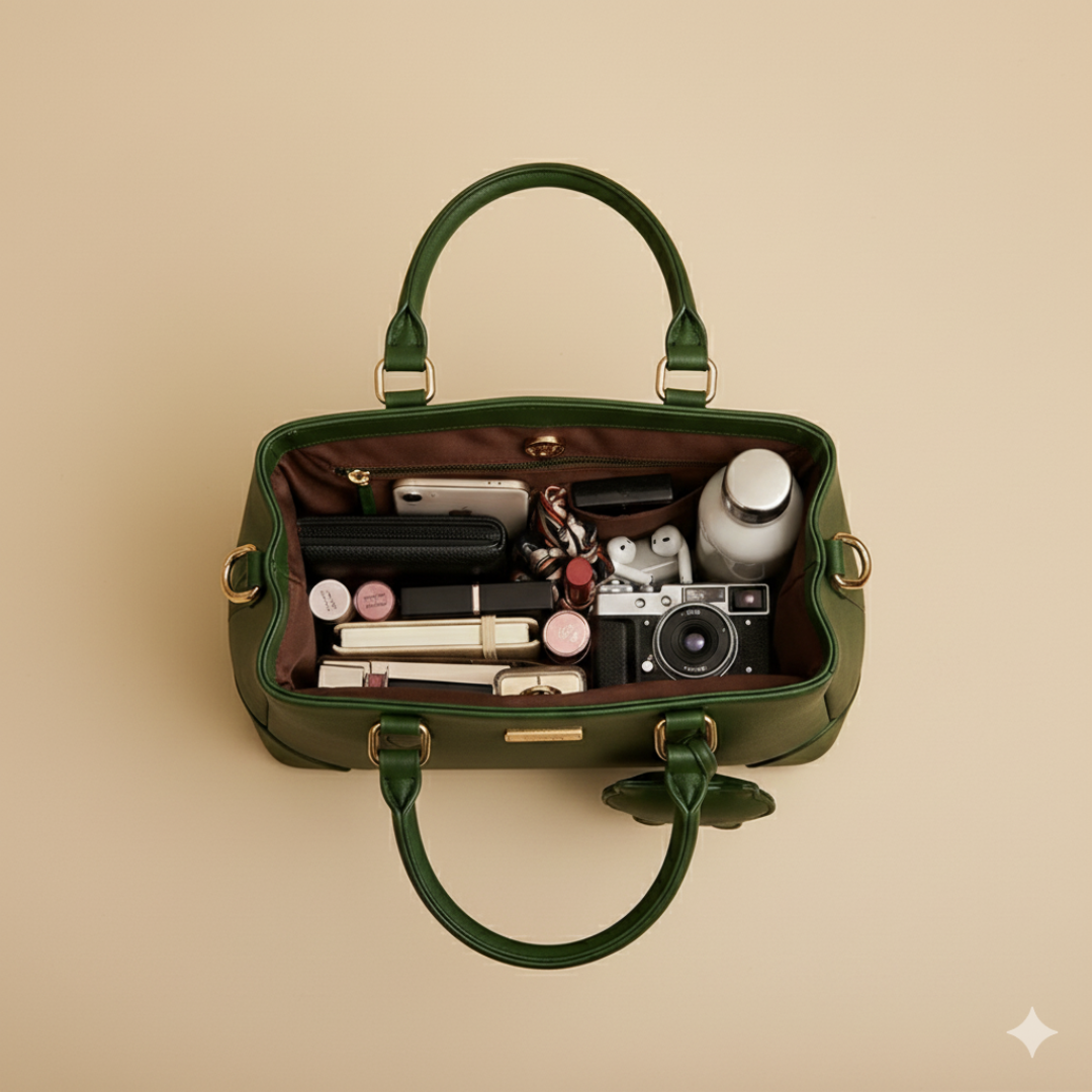 Classic Structured Tote Brown HandBag For Women – Premium Office & Casual Handbag