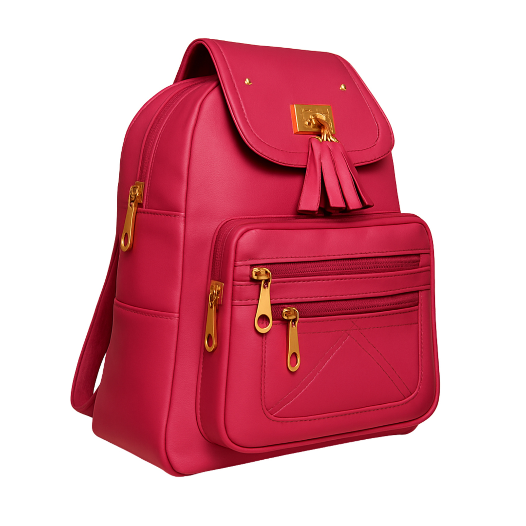 Premium Vegan Leather Backpacks with Gold Detailing – Stylish & Functional