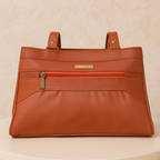 Blush Structured Tote Handbag For Women