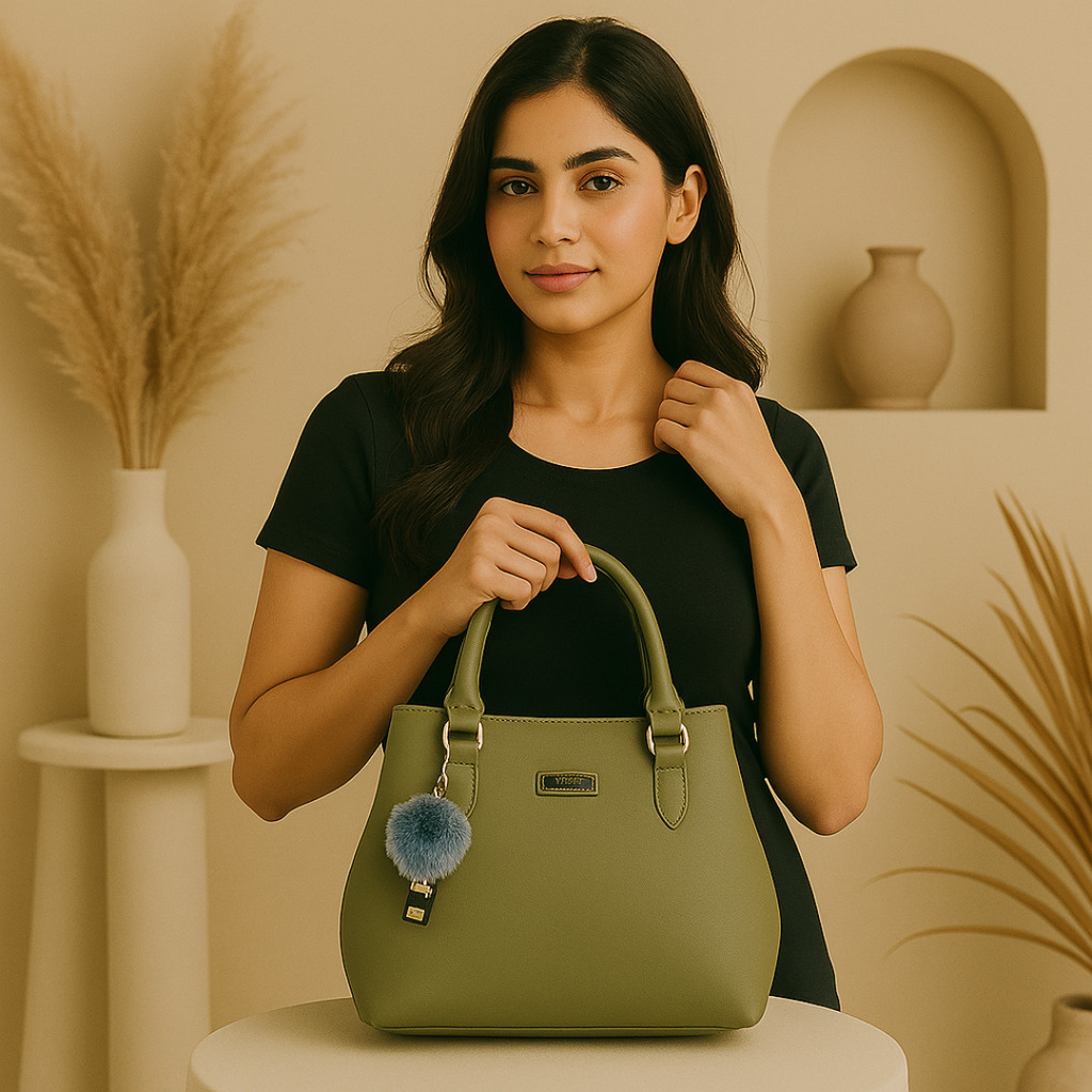 Mocha Charm Structured Tote handbag For Women