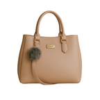 Mocha Charm Structured Tote handbag For Women