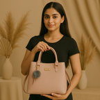Mocha Charm Structured Tote handbag For Women