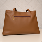 Blush Structured Tote Tan Handbag For Women