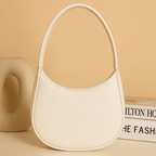 Oval Shape Shoulder Bag for Women - Premium PU Leather Stylish Handbag